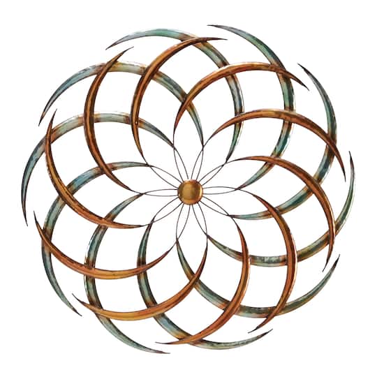 Gray & Copper Contemporary Ornamental Metal Wall Décor